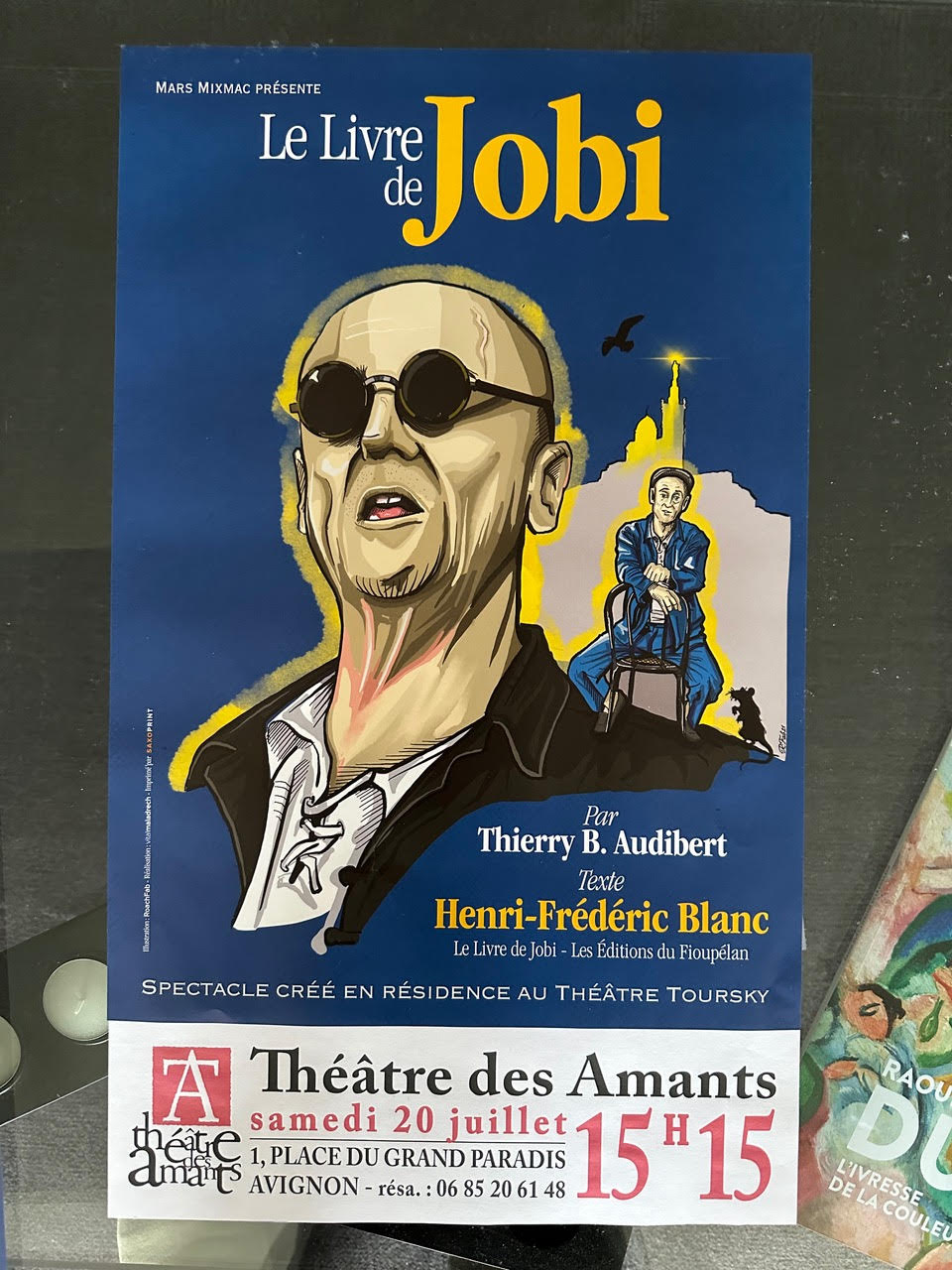 Le livre de Jobi, de Henri-Frédéric Blanc, par Thierry B Audibert, Théâtre des Amants, Avignon, 20 juillet 2024 à 15h15